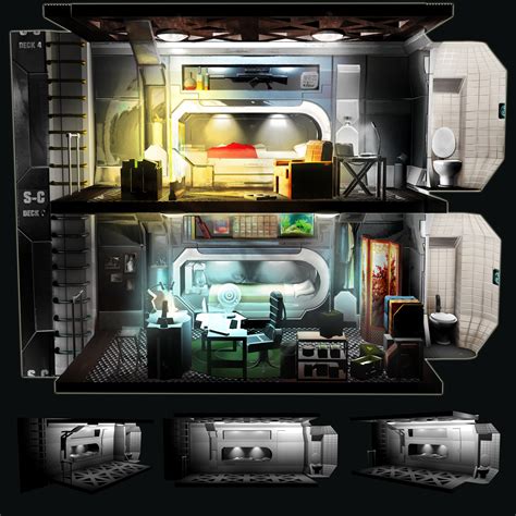 artstation starship living quarters customization options concept