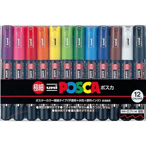 uni posca paint markers extra fine point color  happy