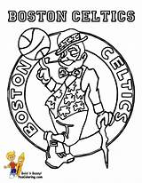 Coloring Celtics Boston Pages Basketball Logo Nba Printable Chicago Sheets Jersey Drawing Color Ncaa Teams Duke Players Bulls College Kids sketch template