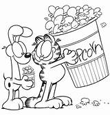 Coloring Popcorn Garfield Pages Printable Sheet Halloween Clipart Color Kids Getdrawings Sheets Template Odie Drawing Kernel Comments Big Getcolorings Choose sketch template