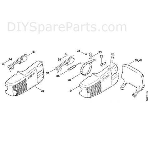 stihl  chainsaw avteq parts diagram  chain brake