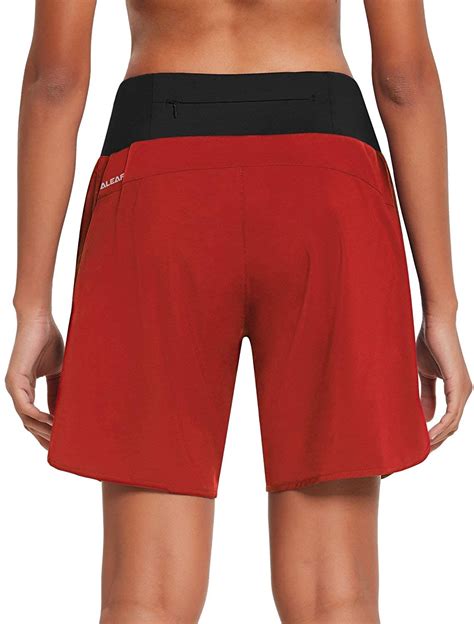 baleaf women s 7 inches long running shorts with liner lounge sport gym