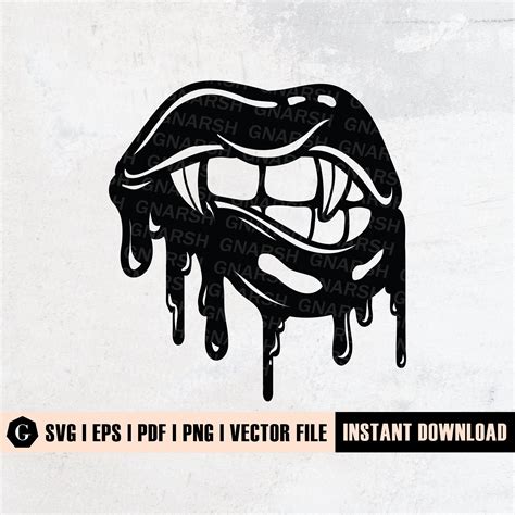 vampire lips svg vampire biting lips svg lips svg etsy vampire lips