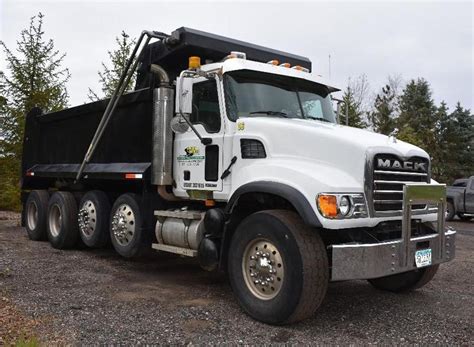 mack granite cv quad axle dump truck