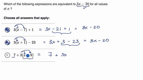 writing equivalent expressions definition examples