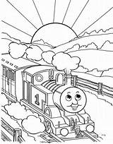 Coloring Train Choo Pages Thomas Comments sketch template