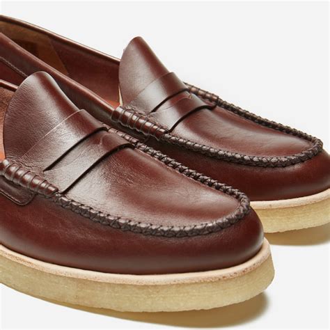 clarks burcott loafer  bordeaux leather  brown  men lyst