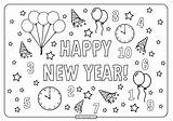 Coloring Year Happy Pages Printable Whatsapp Tweet Email sketch template