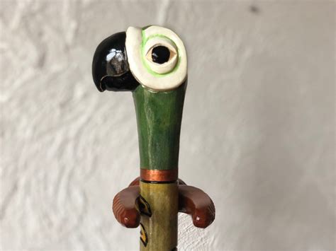 hand carved walking stick parrot walking stick parrot carved etsy canada