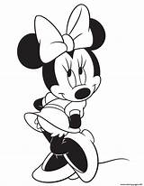 Minnie Mouse Coloring Shy Pages Printable Print Color sketch template