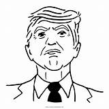 Trump Donald Dibujo Getcolorings Colorin sketch template