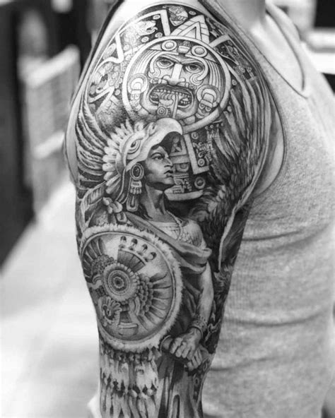 Shoulder Tattoo Aztec Aztec Tattoos Sleeve Mayan Tattoos Aztec