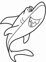 Shark Coloring Pages Clipart Funny Cartoon Hammerhead Kids Line Drawing Color Laugh Getting Thresher Printable Cute Cliparts Great Getcolorings Getdrawings sketch template