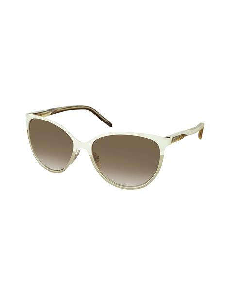 Lyst Gucci Gg S 4sm6y White Acetate Womens Sunglasses In White