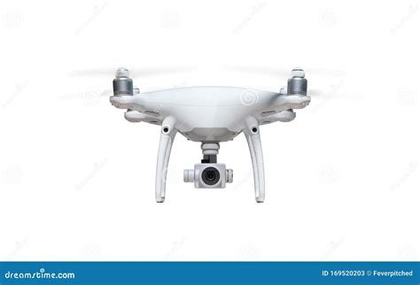 unmanned aircraft system quadcopter drone isolated  white stock image image  propellers