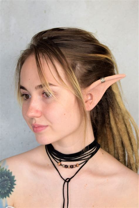 long elf ears latex prosthetic elf ear tips fantasy costume etsy uk