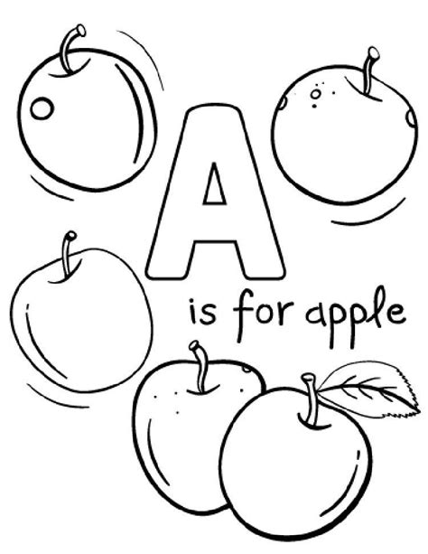 apple coloring page  printable apple coloring pages abc