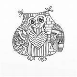 Coloring Pages Owl Doodle Printable Print Kids Abstract Kleurplaten Doodles Cool Owls Colouring Color Romero Colour Britto Sheet Cute Adults sketch template