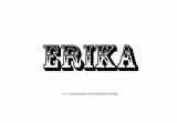 Erika Tattoo Name Designs sketch template
