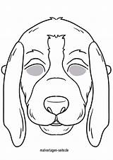 Maske Hund Masken Basteln Malvorlagen sketch template