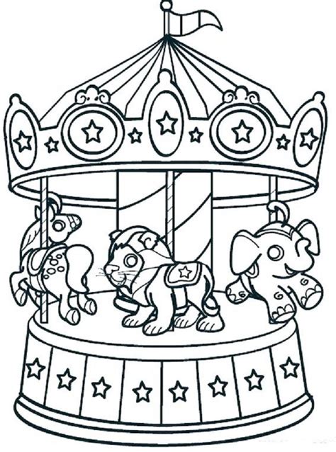 coloring pages carnival amusepark carnival coloring pages