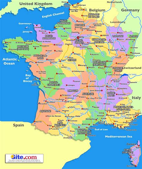 francuska karta francuske na karti zapadna europa europa