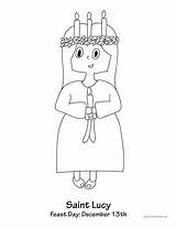 Lucy Saint Coloring Kids Sheet Catholic sketch template