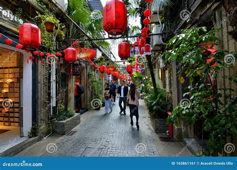 Tianzifang Vibrant Street In Shanghai Editorial Photo Image Of