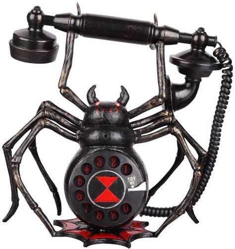 spooky halloween spider phone creepy haunted house decor  sound