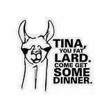 Dynamite Napoleon Tina Lard Dinner Llama sketch template