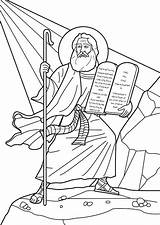 Commandments Ten Coloring Moses Pages Sinai Mount Sheets Drawing Bibel Ausmalen Kids Commandment Printable Ausmalbilder Color Malvorlagen Bible Story Clipart sketch template