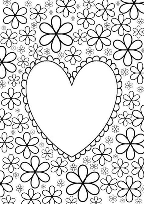 coloring pages coloring pages mothers day heart printable  kids