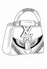 Vuitton Handbag Liners sketch template