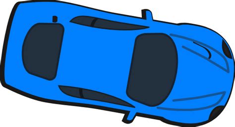 Blue Car Top View 350 Clip Art At Vector