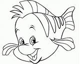 Ikan Mewarnai Flounder Colorir Dory sketch template