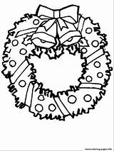 Wreath Christmas Coloring Printable Pages Print sketch template