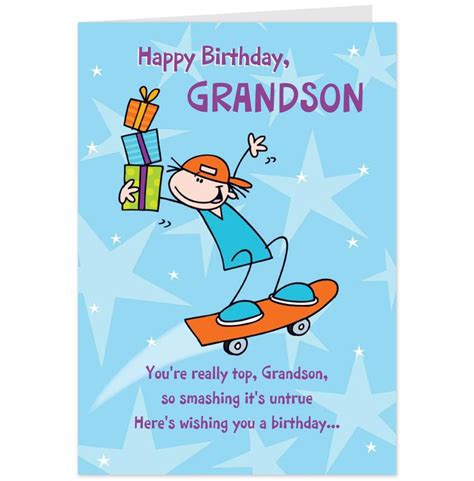 printable grandson birthday cards  printable card