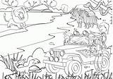 Safari Coloring Pages African Drawing Animals Clipart Adult Animal Jeep Kids Print Popular Library Clip Search Coloringhome sketch template