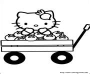 sanrio  kitty driving car coloring page printable