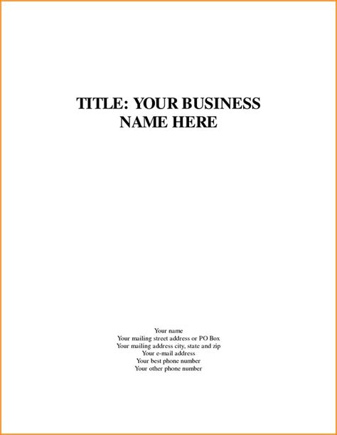 business title page template quote templates  essay   style