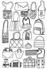 Handbags Sketches Sac Istockphoto Cute Tote Tekenen Taschen Handtasche Handtaschen Schets Malvorlage Sacs Twenty Ausmalen Ausmalbilder sketch template