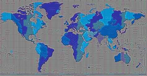 world time zone map topographic map  usa  states