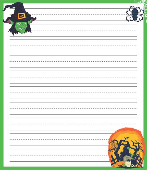 halloween lined paper printable