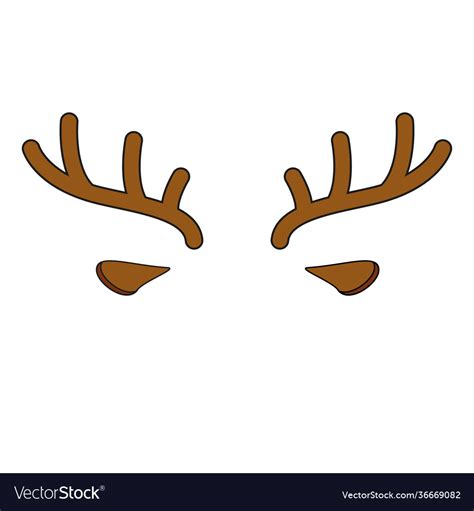 deer antlers logo template design royalty  vector image