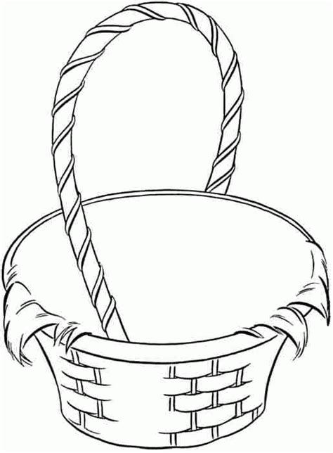 empty basket coloring page coloring home