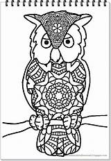 Mandala Owls Eulen Hochwertige sketch template