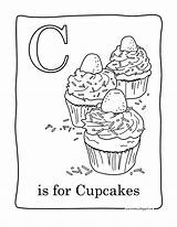 Cupcake Coloring Pages Cupcakes Printable Kids Cute Birthday Print Facile Cup Color Cakes Cake Coloriage Alphabet Learning Sweet Pdf Book sketch template