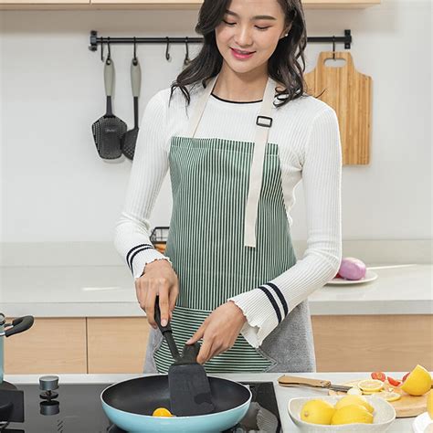 kitchen cooking adjustable apron lady women waterproof strip high grade kitchen apron  wipe