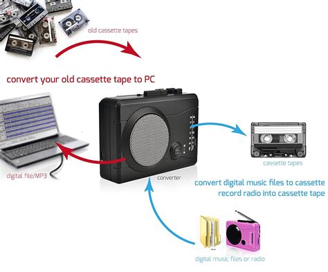 portable cassette player cassette to mp3 converter capture cassette