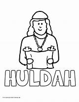 Huldah sketch template